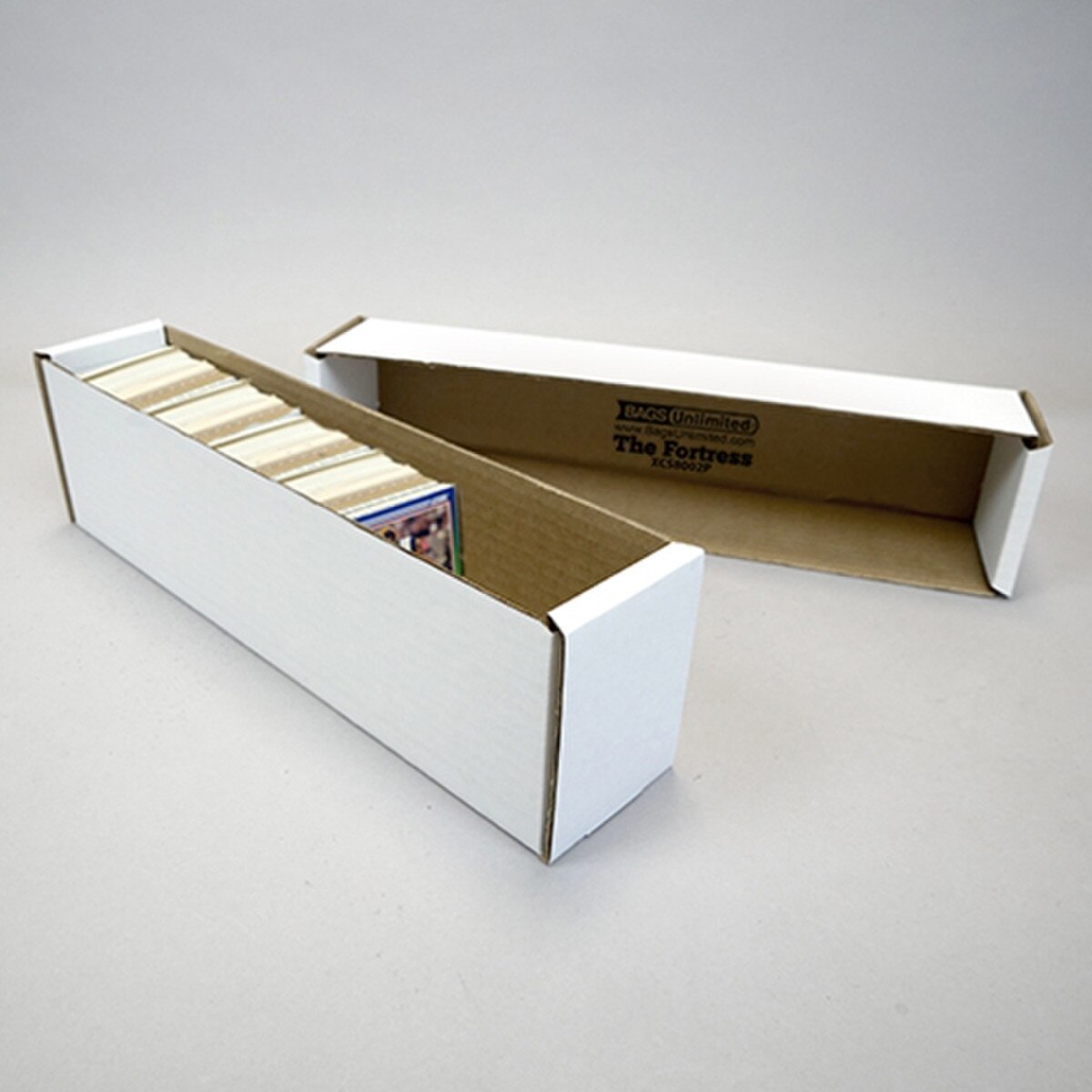 White corrugated 2-Piece trading ca